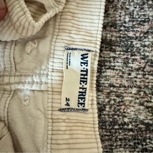 We The Free Cream Corduroy Trousers